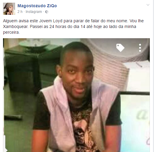 O músico moçambicano, Ziqo depois dever sua imagem exposta nas redes sociais por conta de uma "falsa" informação, assim como ele diz, usou as redes sociais