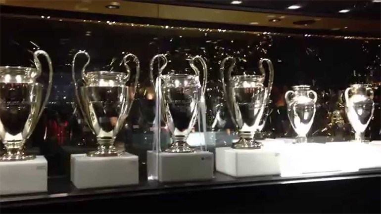 A zona do Museu do Real Madrid reservada à Liga dos Campeões ainda não recebeu a taça conquistada no sábado, diante do Liverpool,
