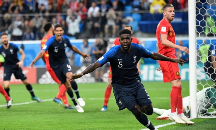 A França venceu a Bélgica, por 1-0, golo solitário de Umtiti, ao minuto 51, e carimbou o passaporte para a final de Moscovo