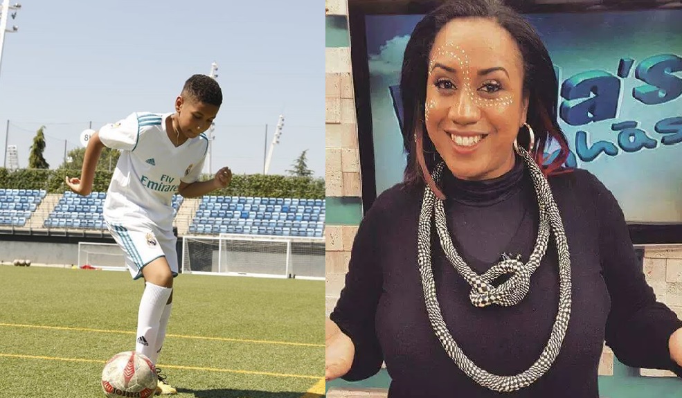 Kayane Taimo, filho da apresentadora Eunice Andrade, está  a ter a oportunidade de aprender técnicas futebolísticas no acampamento da Fundação Real Madrid