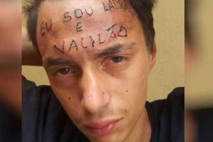 Jovem com ” eu sou ladrão e vacilão” tatuado na testa voltou a roubar