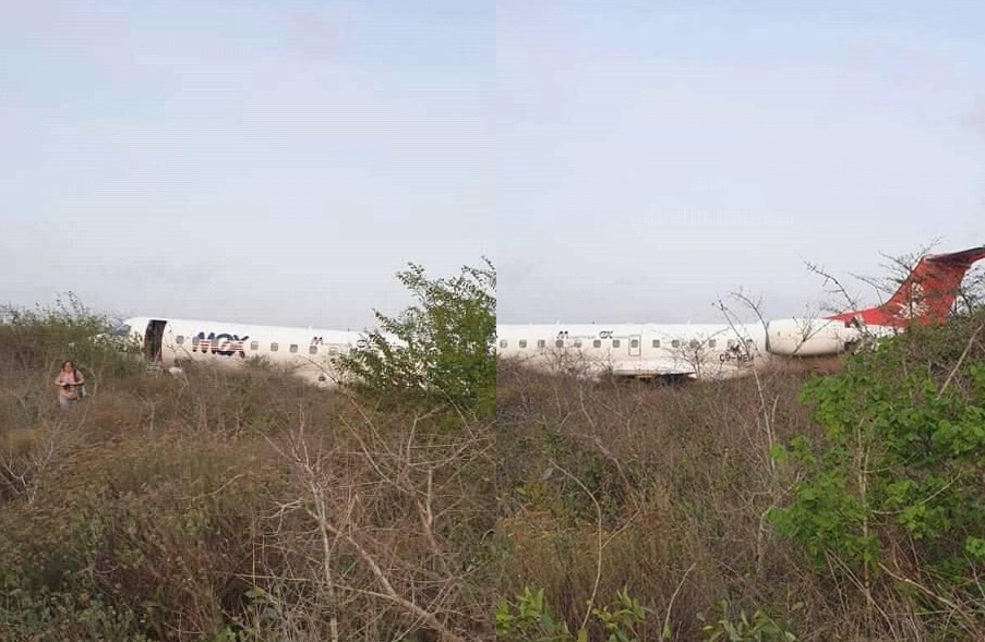 Aeronave da LAM despista durante a aterragem no Aeroporto Internacional de Maputo