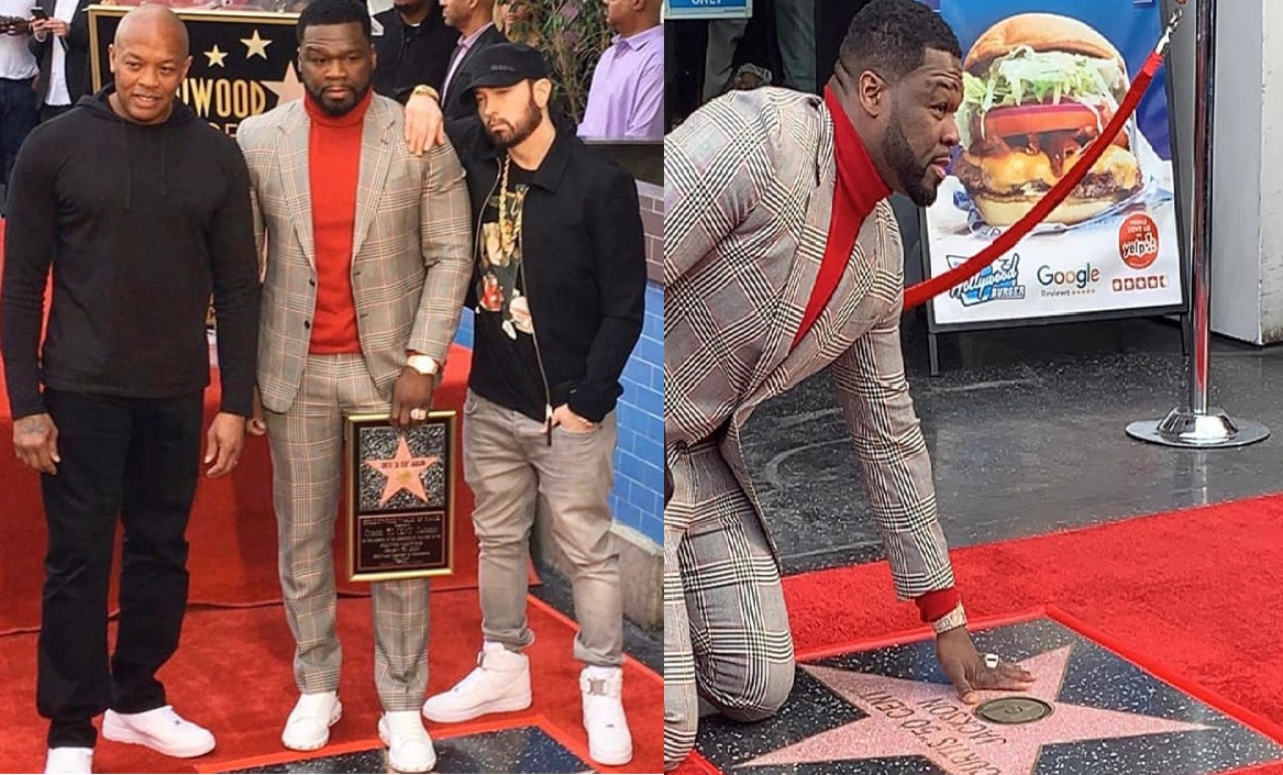 50 Cent recebe a sua estrela na Calçada da Fama de Hollywood