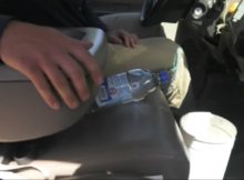 Atenção: Nunca deixe uma garrafa de água dentro do seu carro