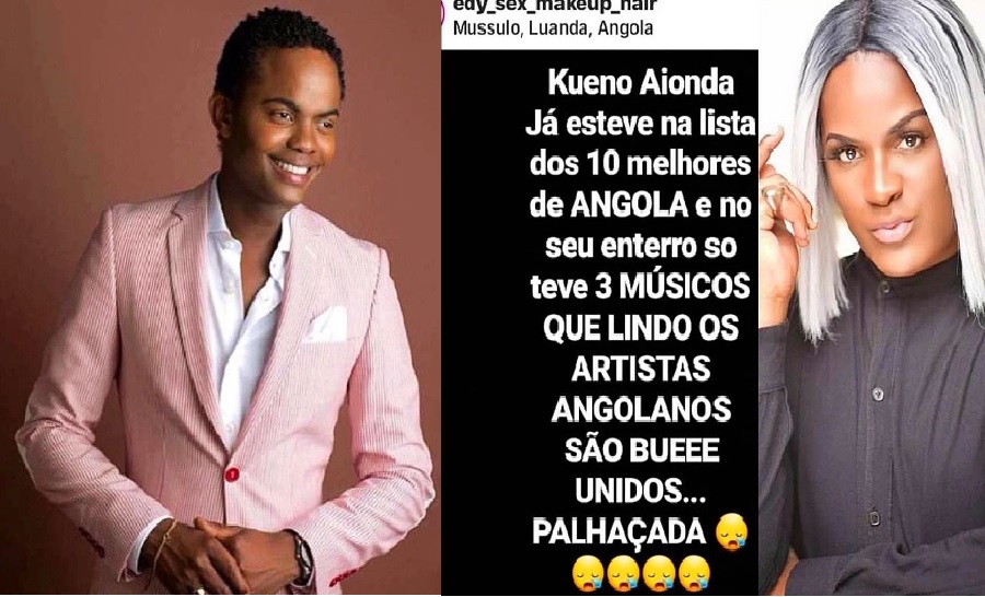 Triste: Somente 3 músicos angolanos foram ao enterro de Kueno Aionda