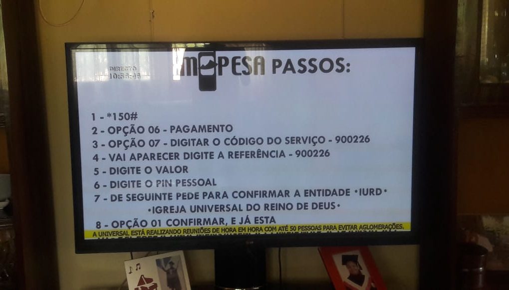 Igreja Universal disponibiliza serviços de pagamentos de dízimo via M-Pesa